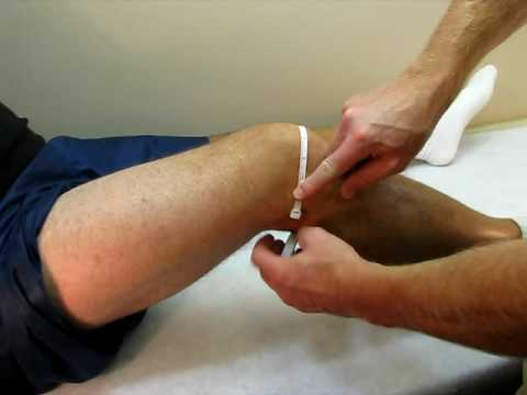 Knee measurement taking